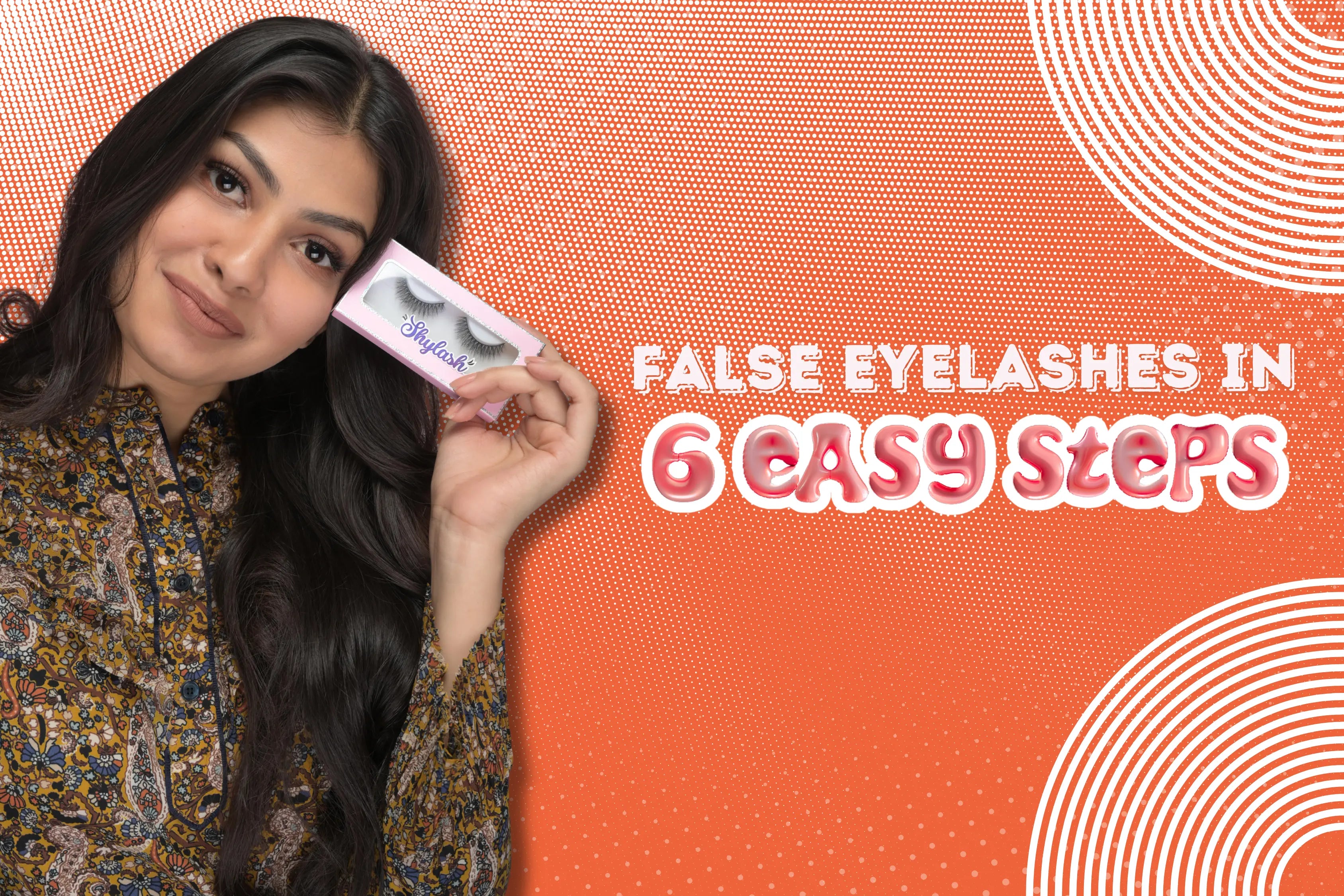 How to apply false eyelashes