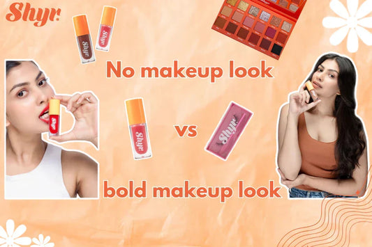 No Makeup Look vs Bold Makeup Look