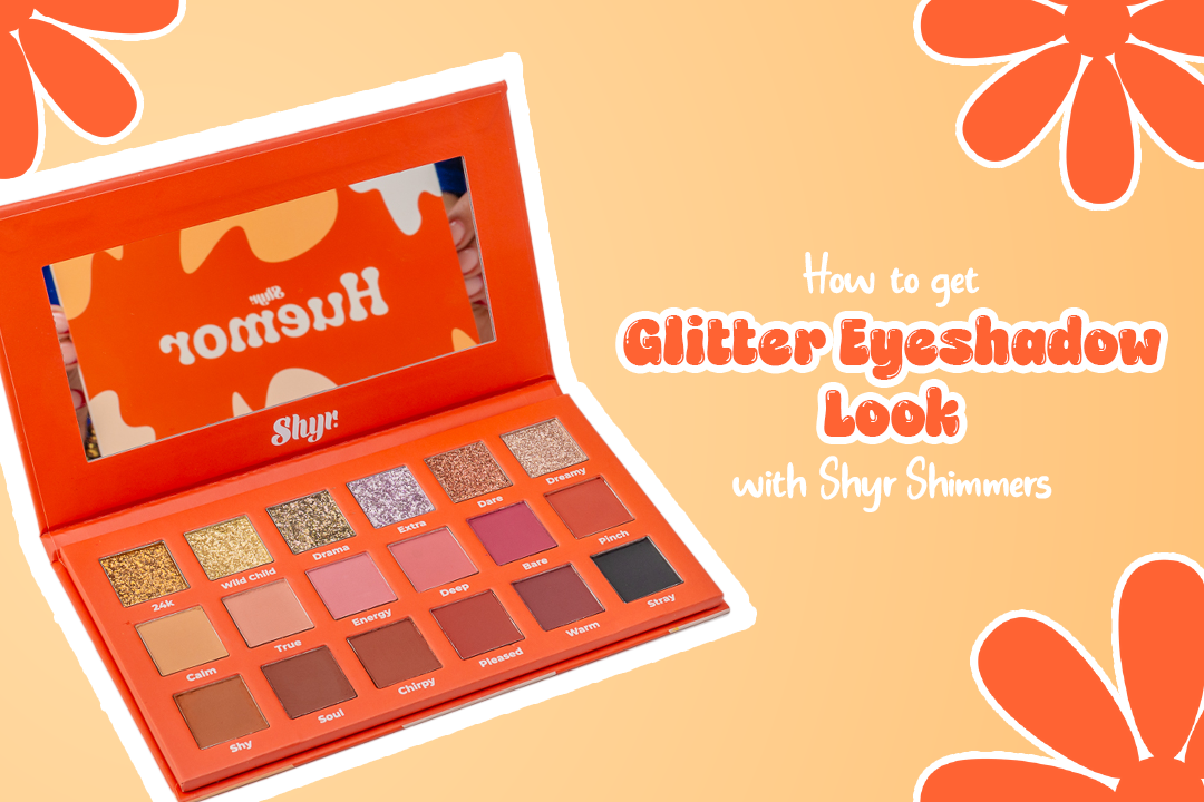 Glitter eyeshadow look with Shyr Eyeshadow Palette Shimmers
