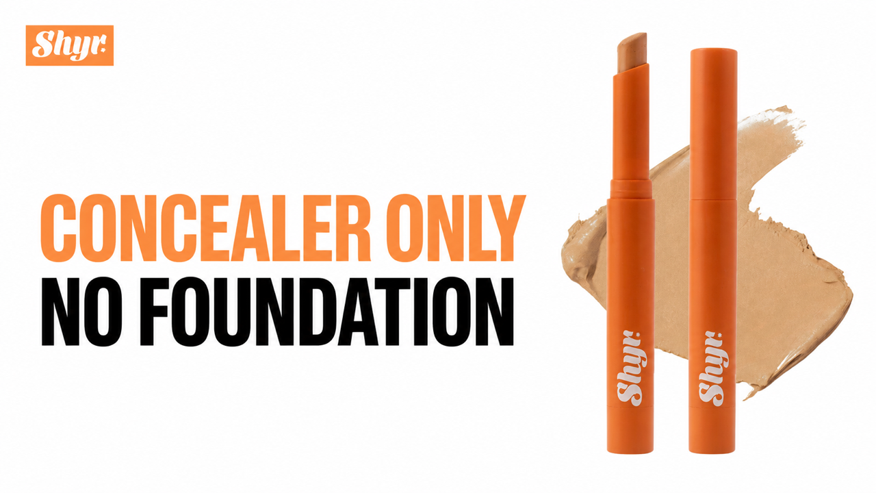 Shyr Face It concealer-only makeup without foundation