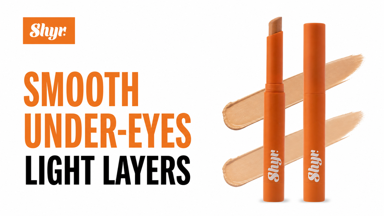 Shyr Face It smooth under-eye concealer light layering guide
