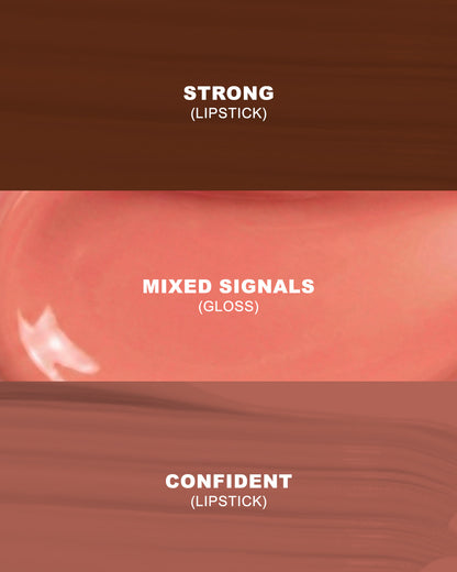 Brown Ombré Lip Kit – The Kiss Kit (Lipstick + Gloss Combo)