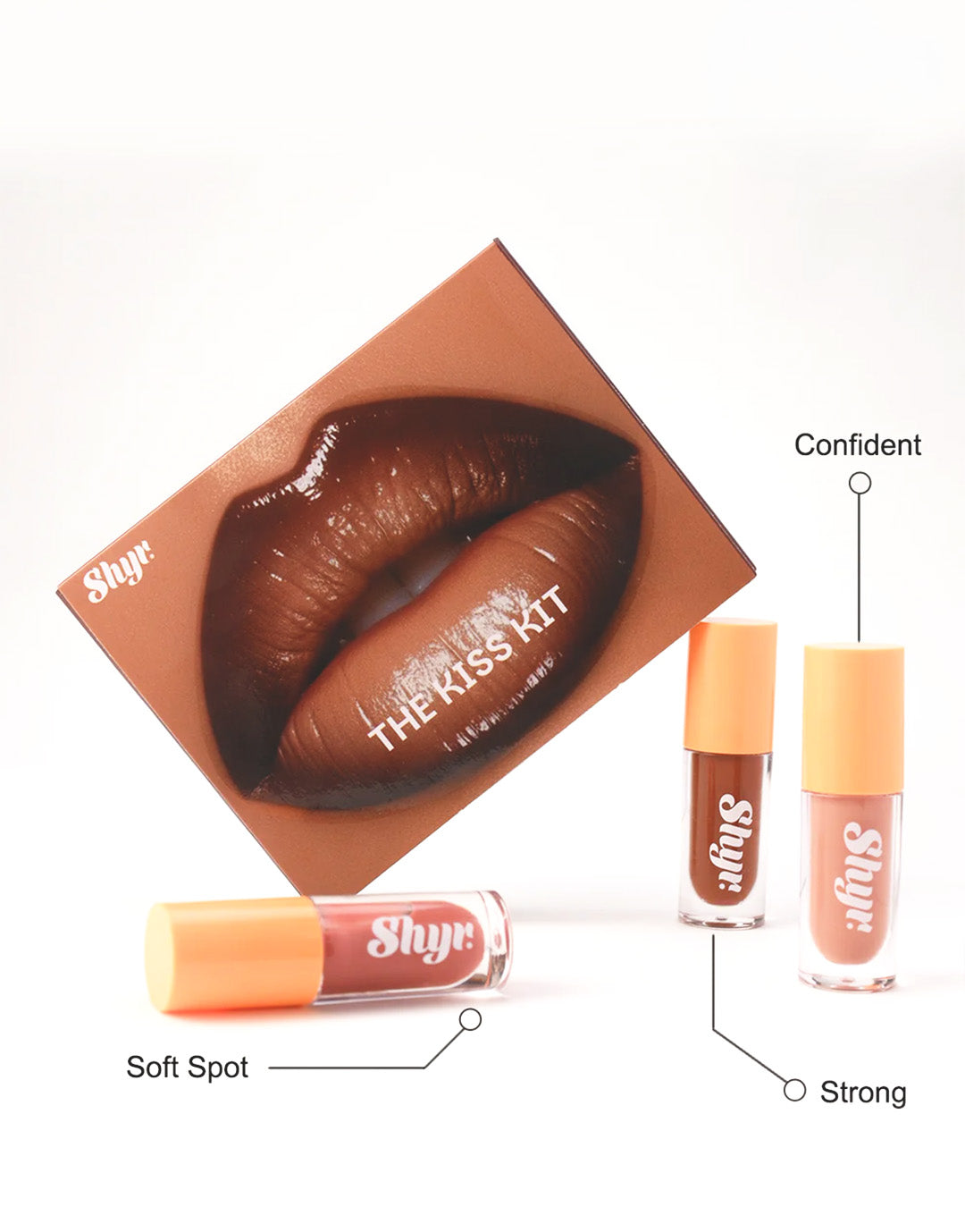 Brown Ombré Lip Kit – The Kiss Kit (Lipstick + Lip Gloss Set)