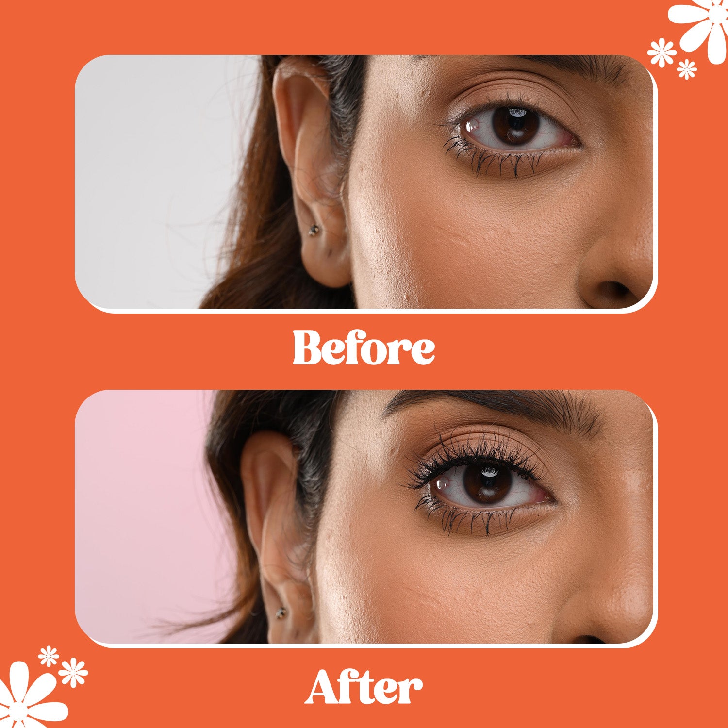Eyelashes Before and After