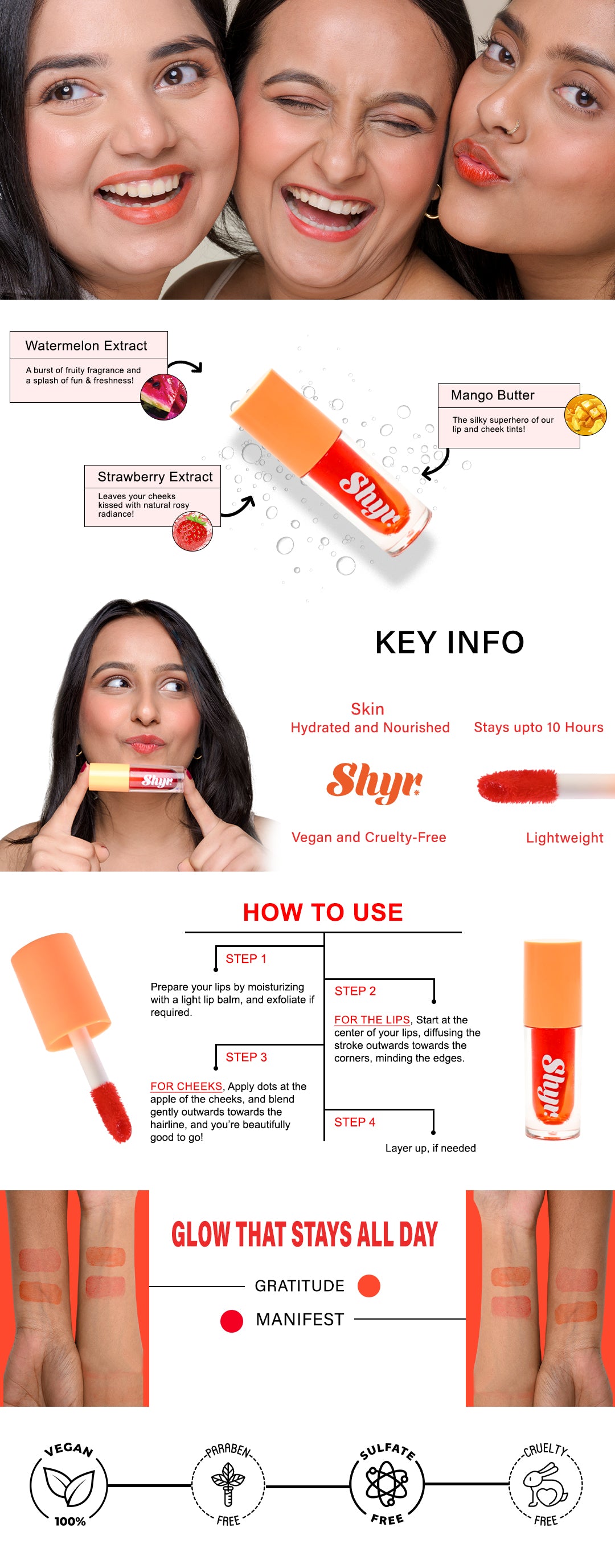 Sheer Me Out -  Water Lip and Cheek tint - Gratitude Mobile Image